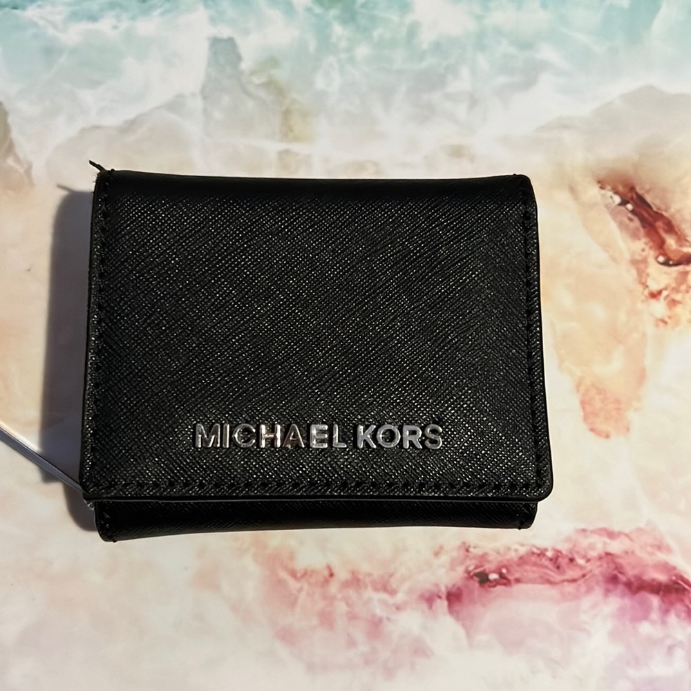 MICHAEL KORS black leather mini wallet 🖤